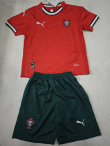25-26 Portugal Home Kids Soccer Jersey #PM