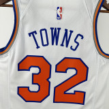 KNICKS TOWNS #32 White Top Quality Hot Pressing NBA Jersey