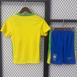 25-26 Brazil Home Kids Soccer Jersey