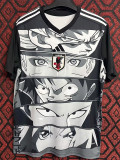 24-25 Japan Anime Edition Black Grey Fans Soccer Jersey (海贼鸣人眼神)