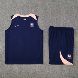 25-26 France Royal blue Tank top and shorts suit