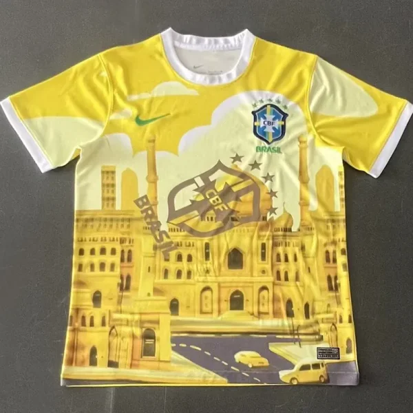 24-25 Brazil Special Edition Yellow Training Soccer Jersey (城市版)