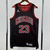 25-26 BULLS JORDAN #23 Black Top Quality Hot Pressing NBA Jersey (Trapeze Edition) 飞人版