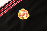 25-26 Man Utd Black Red Jacket Tracksuit #05