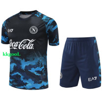 24-25 Napoli Black Blue Training Short Suit