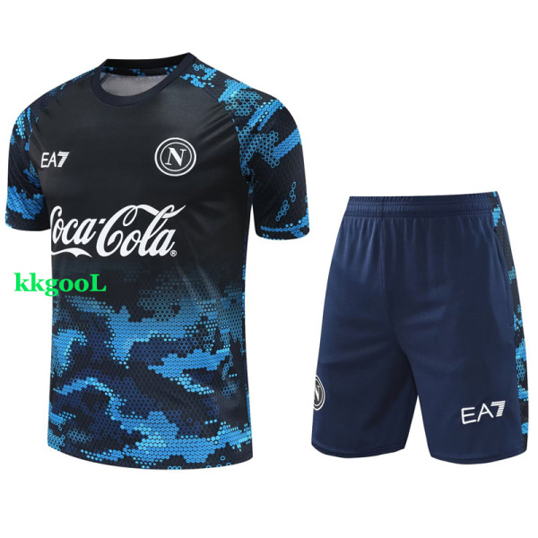 24-25 Napoli Black Blue Training Short Suit
