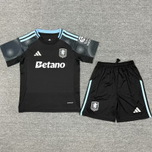 25-26 Aston Villa Away Kids Soccer Jersey