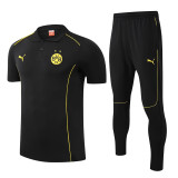 25-26 Dortmund Black Polo Tracksuit