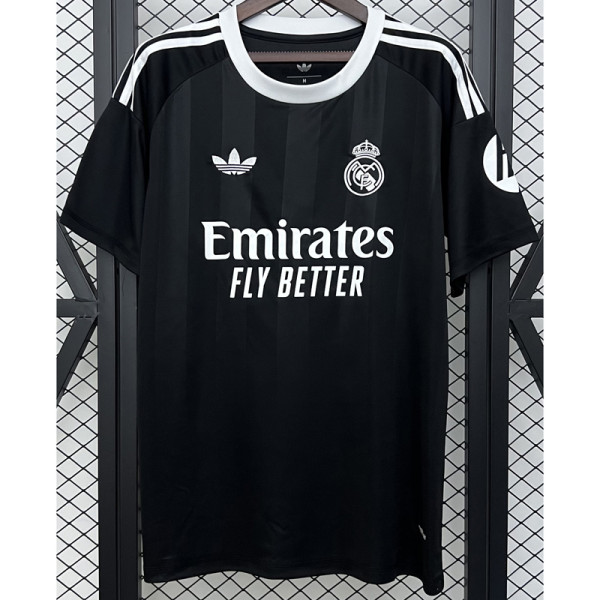 25-26 RMA Black GoalKeeper Fans Soccer Jersey