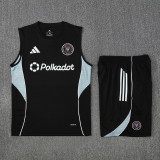 25-26 Inter Miami Black Tank top and shorts suit