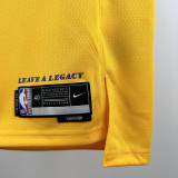 22-23 LAKERS KAZUHA #18 Yellow Top Quality Hot Pressing NBA Jersey(圆领)