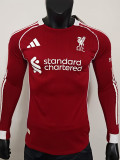 25-26 LIV Home Long Sleeve Player Version Soccer Jersey (长袖球员)