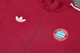 25-26 Bayern Jujube red Jacket Tracksuit
