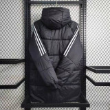 23-24 JUV Black Hooded Cotton Coat Red Edge (白色边) 棉衣