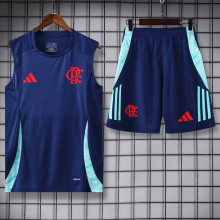 24-25 Flamengo Royal blue Tank top and shorts suit