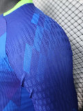 25-26 Brazil Away Long Sleeve Player Version Soccer Jersey (长袖球员)(带星)