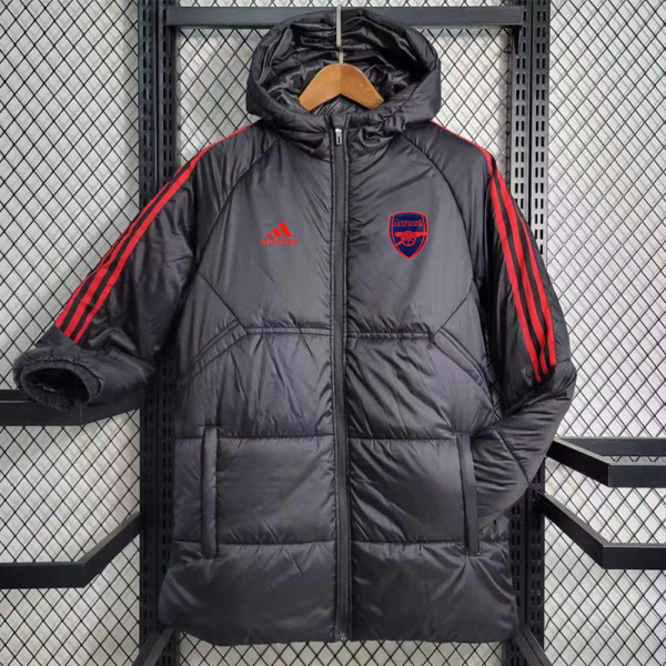 23-24 ARS Black Hooded Cotton Coat Red Edge (红色边) 棉衣