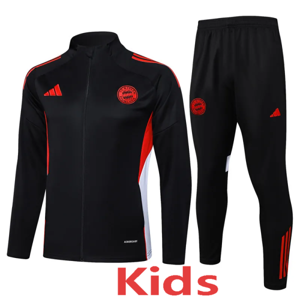 25-26 Bayern Black Kids Jacket Tracksuit #E2550(童装)