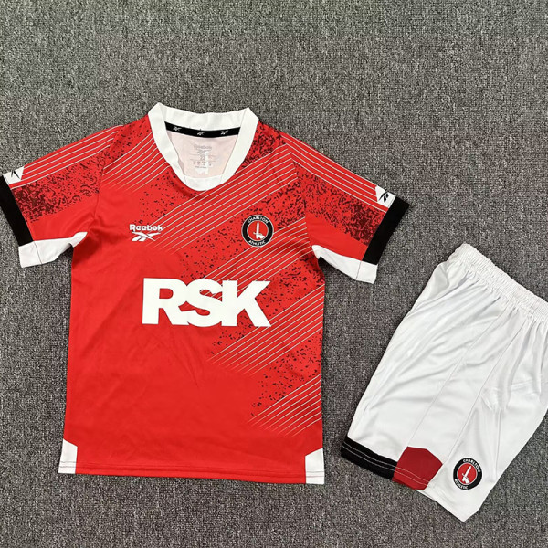 25-26 Charlton Athletic Home Kids Soccer Jersey