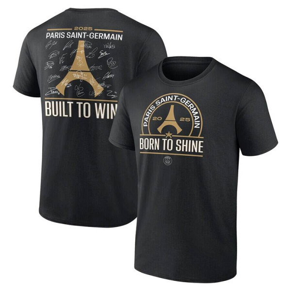 2025 PSG Black High Quality Casual T-Shirt (BORN TO SHINE)