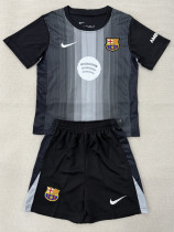 25-26 BAR Black Goalkeeper Kids Soccer Jersey