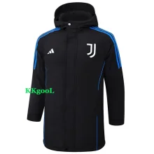 24-25 JUV Black Hooded Windbreaker Fabric Cotton Coat #G227