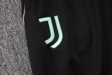 25-26 JUV Black Half Pull Tracksuit #B2557(半拉链)