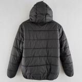 24-25 Napoli Black Hooded Cotton Coat #棉衣