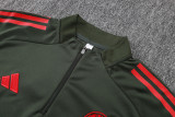 25-26 Bayern Dark green Kids Half Pull Tracksuit #E2546(童装)(半拉链)