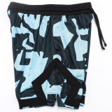 C2501 Jordan Black blue Casual Short Pants #破冰斑蓝