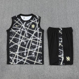 25-26 CHE Grey Black  Tank top and shorts suit