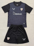 25-26 Bilbao Black Goalkeeper Kids Soccer Jersey