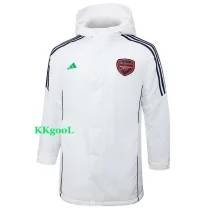 24-25 ARS White Hooded Windbreaker Fabric Cotton Coat #G191