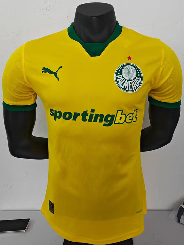 25-26 Palmeiras Yellow Third Player Version Soccer Jersey