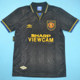 1993-1994 Man Utd  Away Black Retro Soccer Jersey