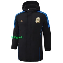 24-25 Argentina Black Windbreaker Fabric Cotton Coat #G187(金标)