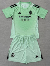 25-26 RMA Green GoalKeeper Kids Soccer Jersey