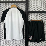 25-26 Corinthians Home Kids Soccer Jersey