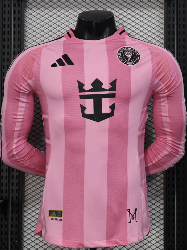 25-26 Inter Miami Home Long Sleeve Player Version Soccer Jersey (长袖球员)
