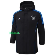 24-25 Germany Black Hooded Windbreaker Fabric Cotton Coat #G201