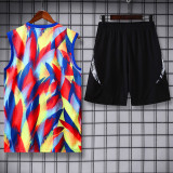 25-26 ARS Red blue Tank top and shorts suit