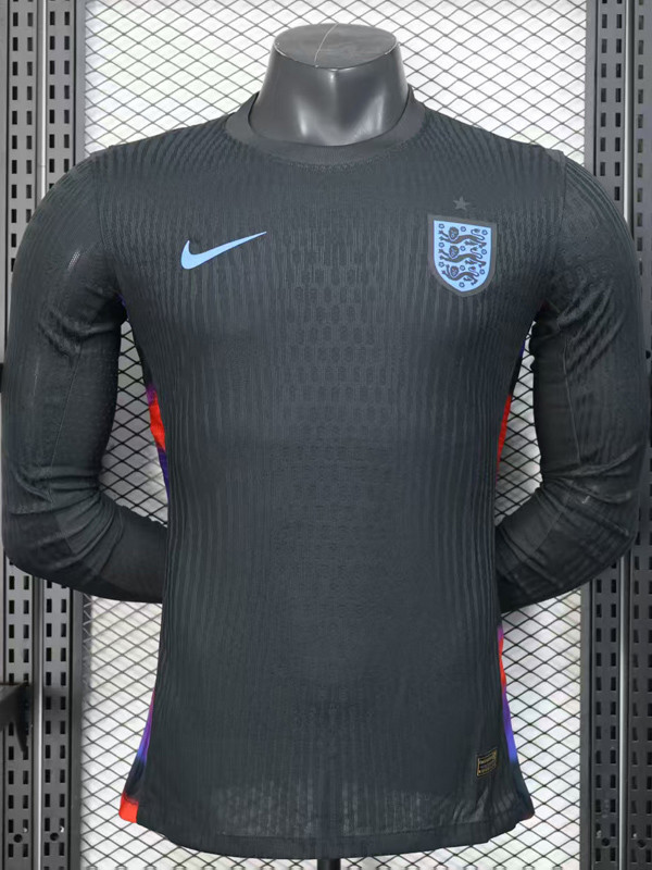 25-26 England Away Long Sleeve Player Version Soccer Jersey (长袖球员)