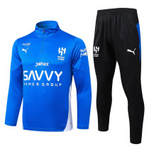 25-26 Al-Hilal Blue Half Pull Tracksuit #B25100(半拉链)