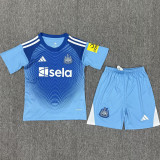 25-26 Newcastle Blue Goalkeeper Kids Soccer Jersey