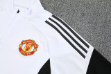 25-26 Man Utd White Half Pull Tracksuit (半拉链)