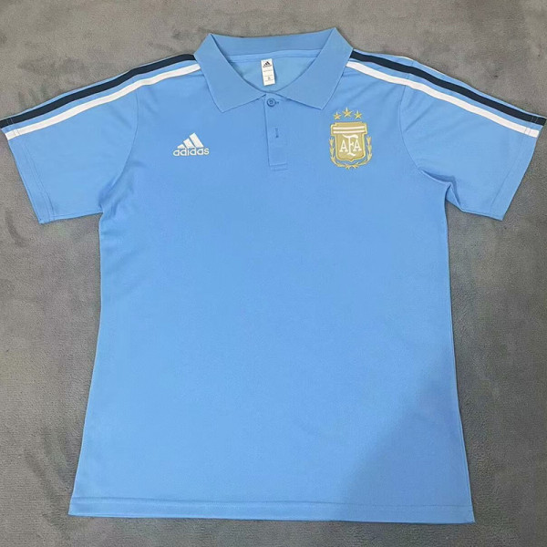 24-25 Argentina Blue Polo Short Sleeve (金队标)