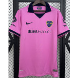 2013-2014 Boca Juniors Pink Long Sleeve Retro Soccer Jersey (长袖)