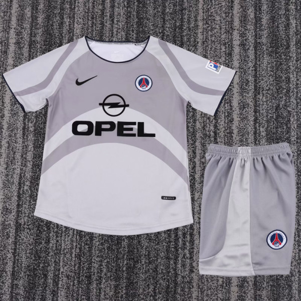 2001-2002 PSG Away Kids Retro Soccer Jersey