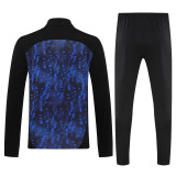25-26 Marseille Blue black Half Pull Tracksuit (半拉链)