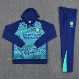 24-25 Brazil Blue Hoodie Tracksuit (卫衣套装)